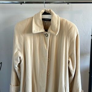Vintage | Long Coat | Cream / Butter Yellow | Size 4